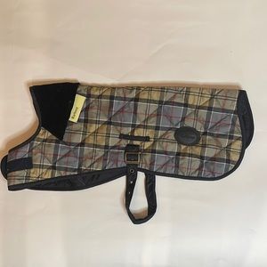 Barbour tartan dog coat